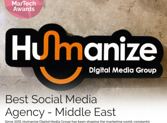 مجموعة “Humanize” تفوز بجائزة أفضل وكالة لإدارة مواقع التواصل الاجتماعي على مستوى الشرق الأوسط لعام 2022.