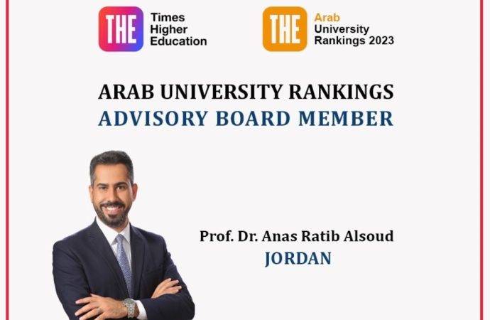 تعيين نائب رئيس جامعة عمان الأهلية عضواً في المجلس الاستشاري العربي لتصنيف التايمز العالمي
