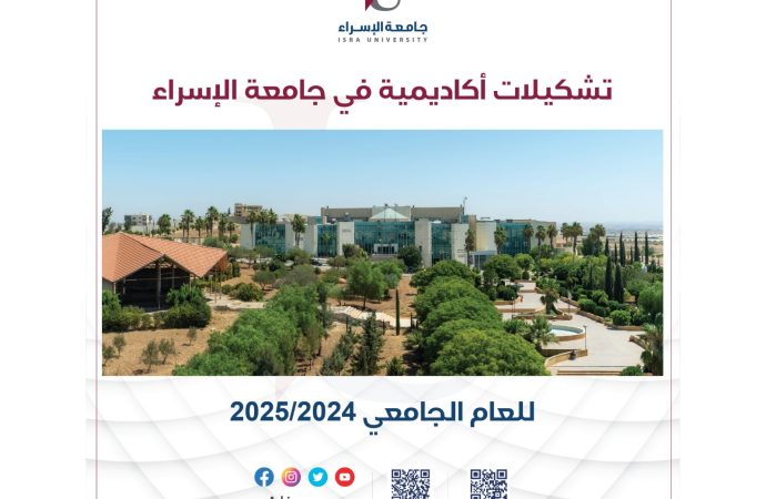 التشكيلات الأكاديمية في جامعة الإسراء للعام الجامعي 2024-2025